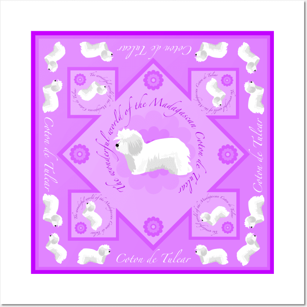 Coton de Tulear Pattern Wall Art by Coton de Tulear T-shirts